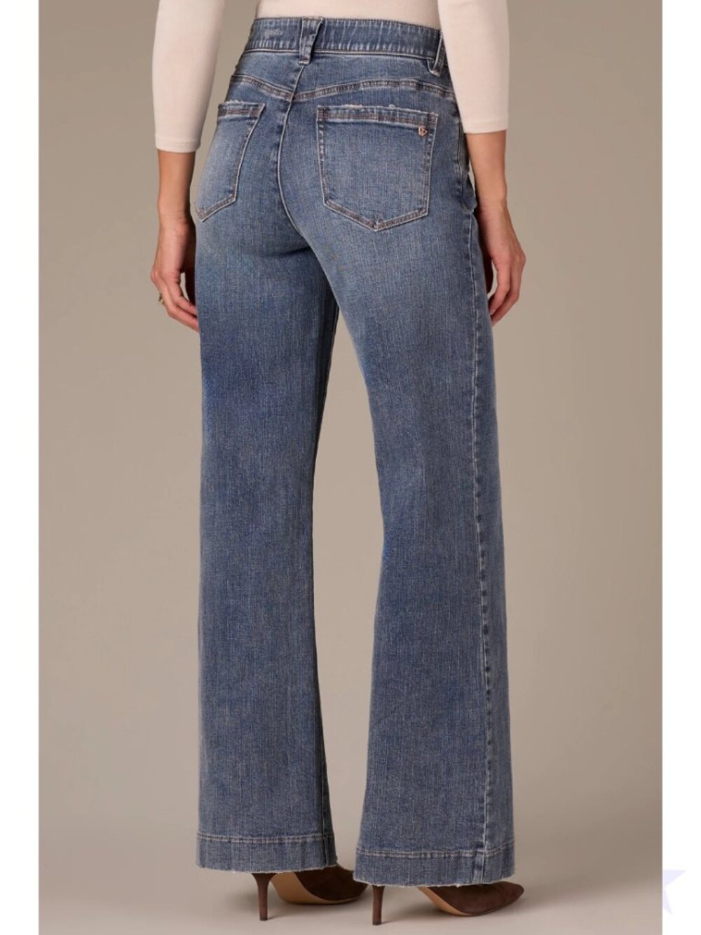 Wit & Wisdom Medium Wash Blue Wide Leg Jeans - Picture 3 of 14